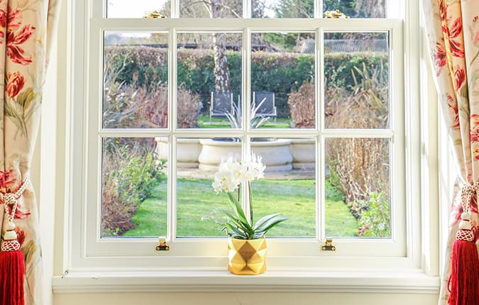 Timber sash window